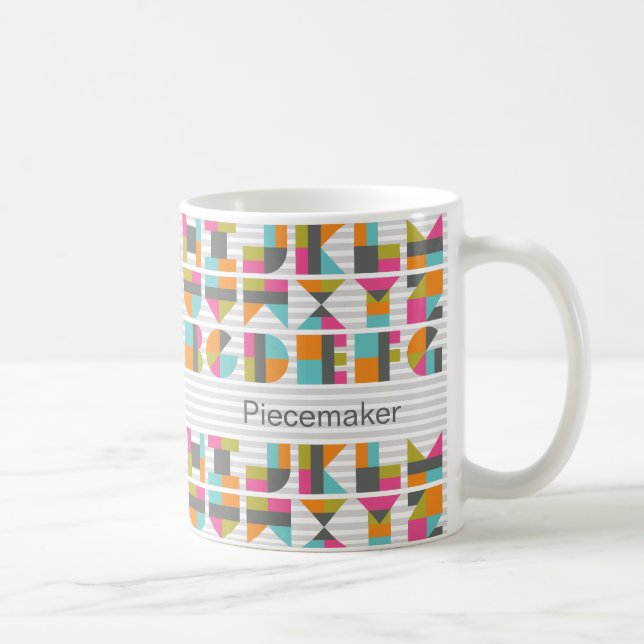Taza moderna de las letras de amor del bloque del (Derecha)