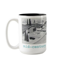 Taza moderna de los mediados de siglo retros