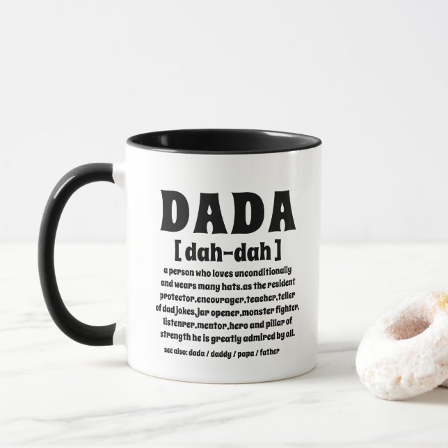 Taza Moderna definición de Dada Mug Día del Padre (Con donut)