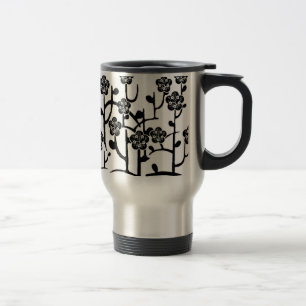 Taza moderna del viaje de las flores