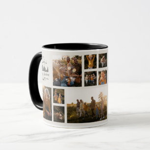 Taza Moderna foto collage minimalista Navidad crema 