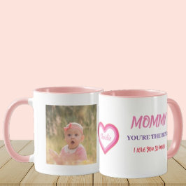 Taza Moderna foto manuscrita de MOMMY en el Día de la M