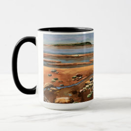 Taza Moderna marea hacia afuera arte original pintado a