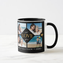 Taza Moderna mejor mamá jamás Collage de fotos nombres 