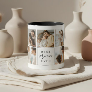 Taza Moderna mejor mamá Personalizado foto café