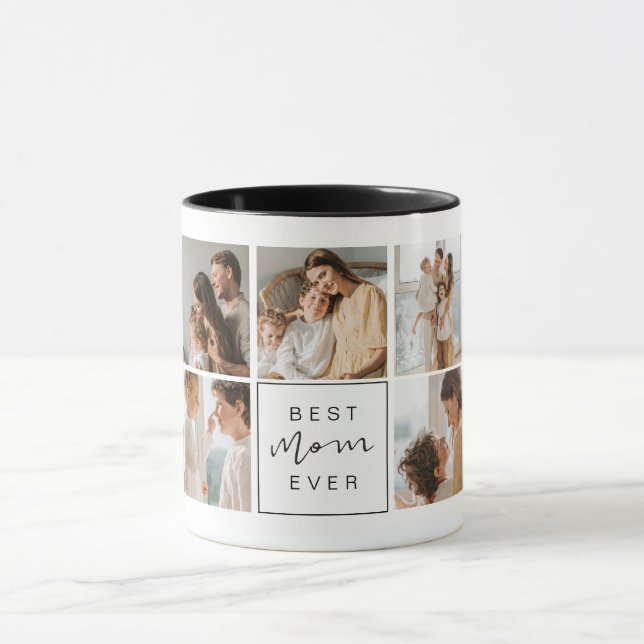 Taza Moderna mejor mamá Personalizado foto café (Centro)