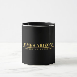 Taza Moderna moda profesional Minimalista de oro negro