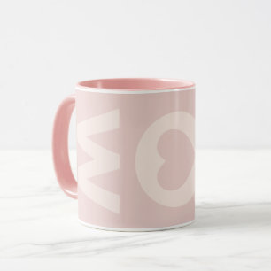 Taza Moderna MOM color rosa Rubor Día de la madre