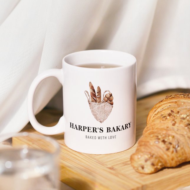Taza Moderna panadería recién hecha logotipo profesiona (Subido por el creador)