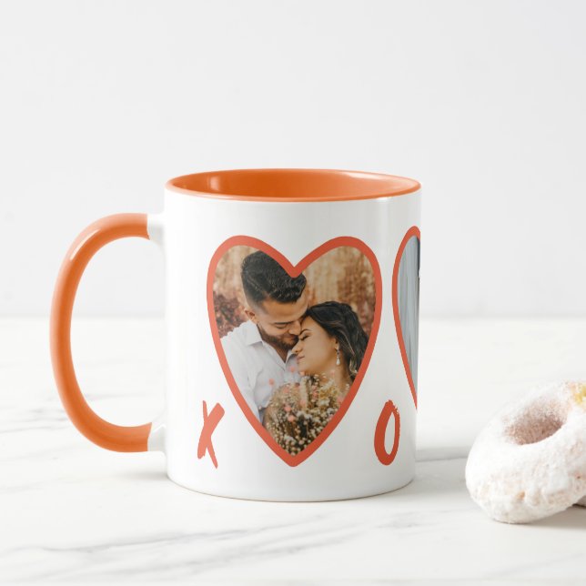 Taza Moderna película de Naranja de San Valentín (Con donut)