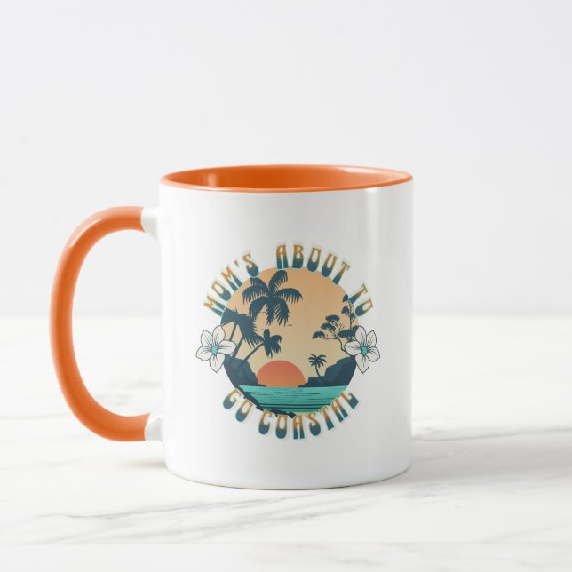 Taza Moderna playa costera de mamá cita encantadora (Izquierda)