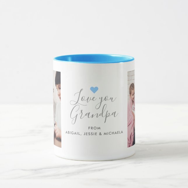 Taza moderna "Te quiero abuelo" 2-Fotos (Centro)