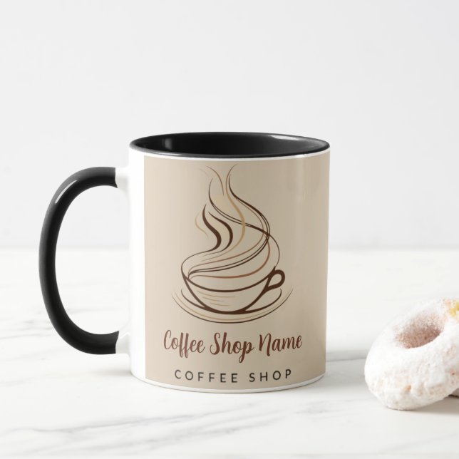 Taza Moderna tienda profesional de cafetería sencilla (Con donut)