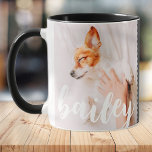 Taza Moderna y lúdica foto de Mascota de Moda simple y<br><div class="desc">Este diseño simple y clásico se compone de tipografía de la serif y agrega una foto personalizado</div>