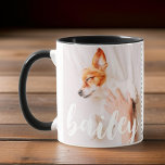 Taza Moderna y lúdica foto de Mascota de Moda simple y<br><div class="desc">Este diseño simple y clásico se compone de tipografía de la serif y agrega una foto personalizado</div>