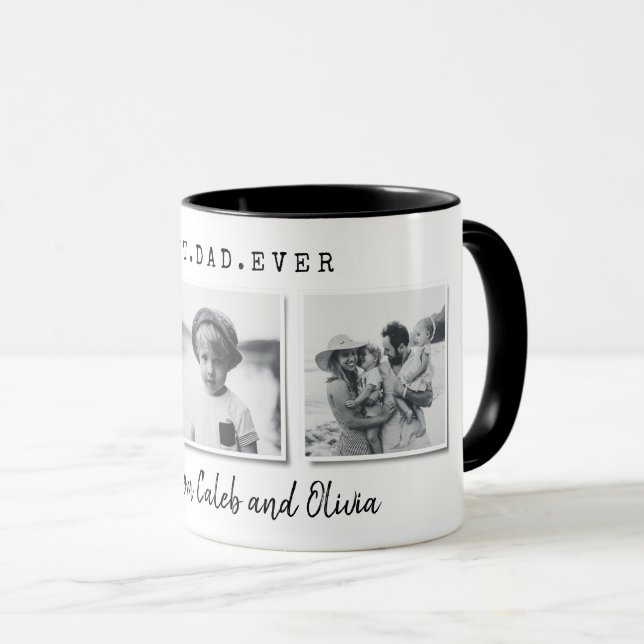 Taza Modernas fotos multifoto mejores padres Navidades  (Anverso derecho)