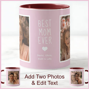 Taza Modernísima Mejor Mamá del Mundo 2 Fotos Texto Ros