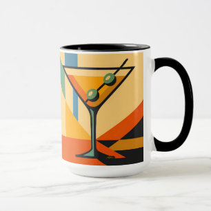 Taza Modernismo de mediados de siglo Amanecer Bauhaus M