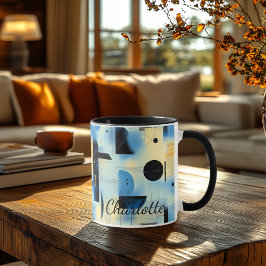Taza Moderno Abstracto Personalizado - Geométrico Único