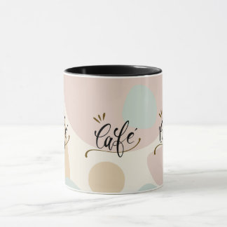 Taza Moderno Boho "Café" Moda Mug con mango café De