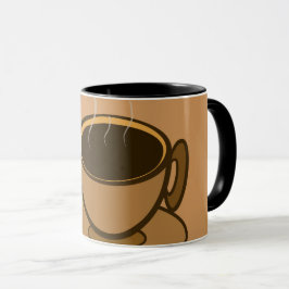 Taza Moderno café café marrón de mediados de siglo