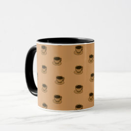 Taza Moderno café café marrón de mediados de siglo