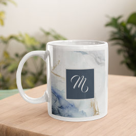 Taza Moderno café con nombre personalizado de mármol az