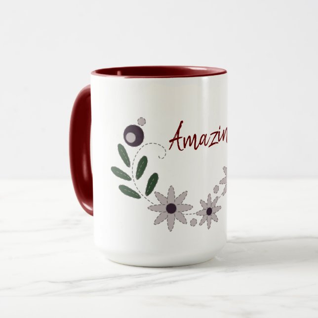 Taza Moderno Chic Increíble Floral  (Anverso izquierdo)