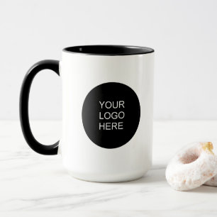 Taza Moderno Combo de carga simple de logotipo de negoc