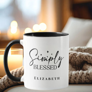 Taza Moderno Cristiana Blanco y Negro Simplemente Bende