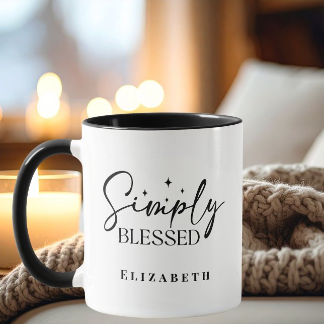 Taza Moderno Cristiana Blanco y Negro Simplemente Bende (Subido por el creador)
