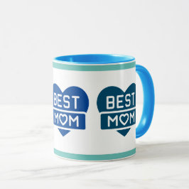 Taza Moderno divertido Blues Mejor Mamá Dos Tonos