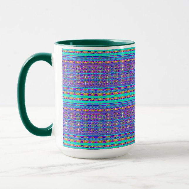 Taza Moderno Geométrico Pastel Vintage  (Izquierda)