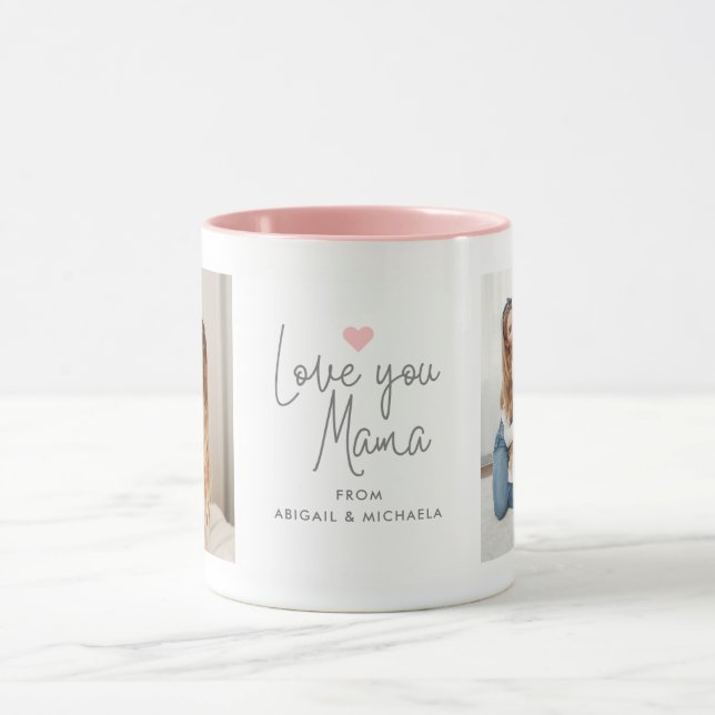 Taza Moderno "Love you Mama" 2-Photo (Centro)