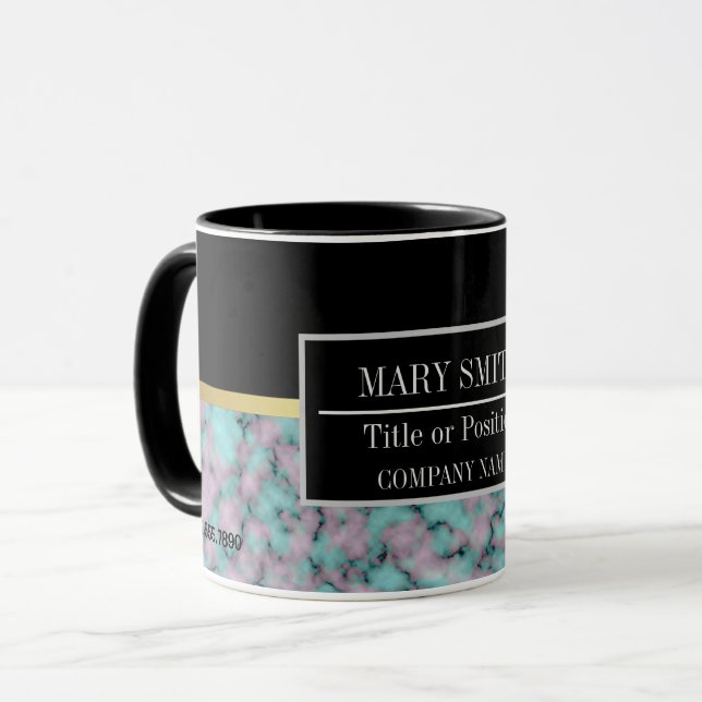 Taza Moderno Marble Business Añadir nombre (Anverso izquierdo)