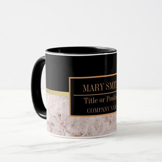 Taza Moderno Marble Business Añadir nombre (Anverso izquierdo)