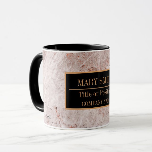 Taza Moderno Marble Business Añadir nombre (Anverso izquierdo)