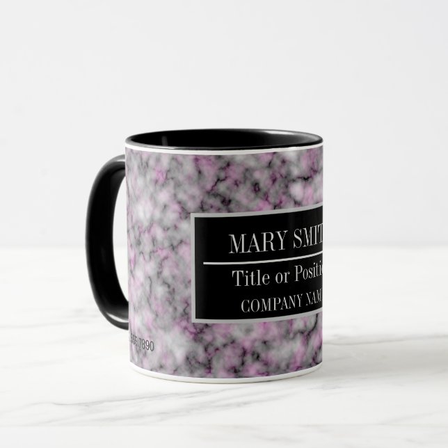 Taza Moderno Marble Business Añadir nombre (Anverso izquierdo)