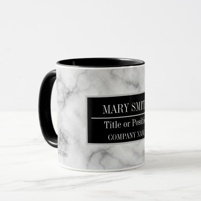 Taza Moderno Marble Business Añadir nombre (Anverso izquierdo)