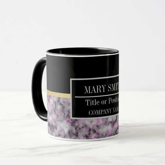 Taza Moderno Marble Business Añadir nombre (Anverso izquierdo)