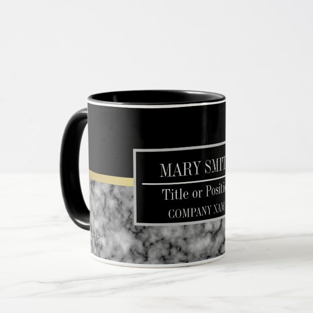 Taza Moderno Marble Business Añadir nombre (Anverso izquierdo)