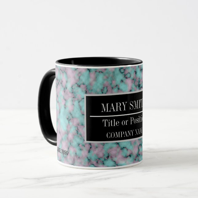 Taza Moderno Marble Business Añadir nombre (Anverso izquierdo)