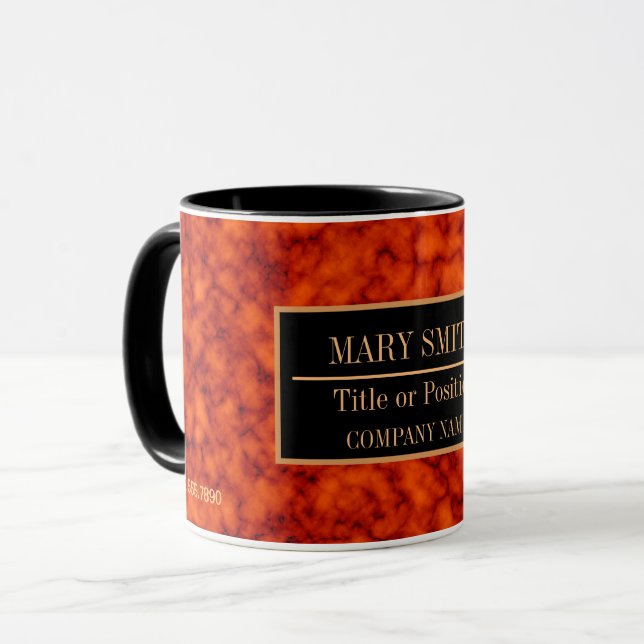 Taza Moderno Marble Business Añadir nombre (Anverso izquierdo)