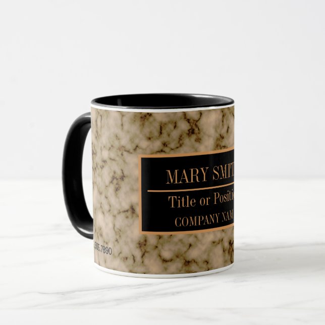 Taza Moderno Marble Business Añadir nombre (Anverso izquierdo)