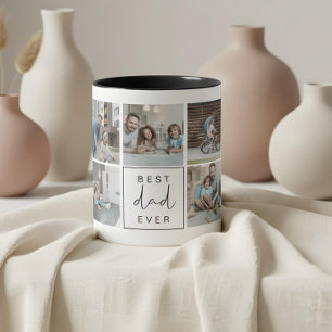 Taza Moderno mejor papá Personalizado foto café