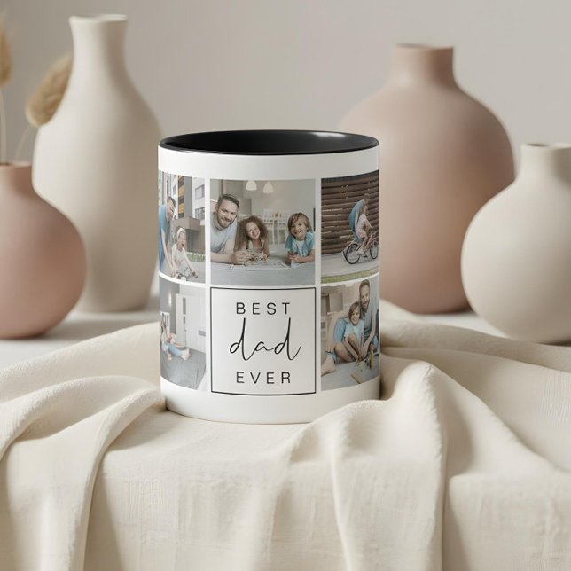 Taza Moderno mejor papá Personalizado foto café (Photo best dad ever coffee mug)