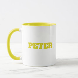 Taza Moderno Monograma simple personalizado nombre pers