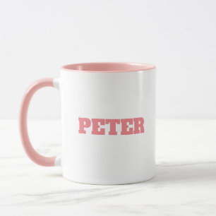 Taza Moderno Monograma simple personalizado nombre pers