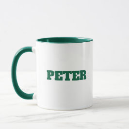 Taza Moderno Monograma simple personalizado nombre pers