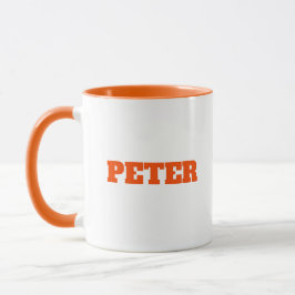 Taza Moderno Monograma simple personalizado nombre pers